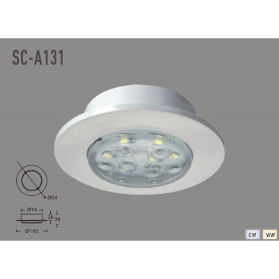 push on/off switch 2w dc12V/24V recessed LED cabinet lighting (SC-A131)